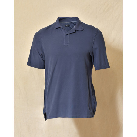 Polo en coton bleu Keeling