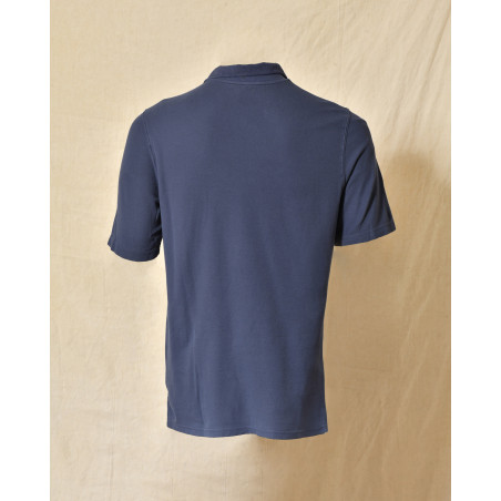 Polo en coton bleu Keeling