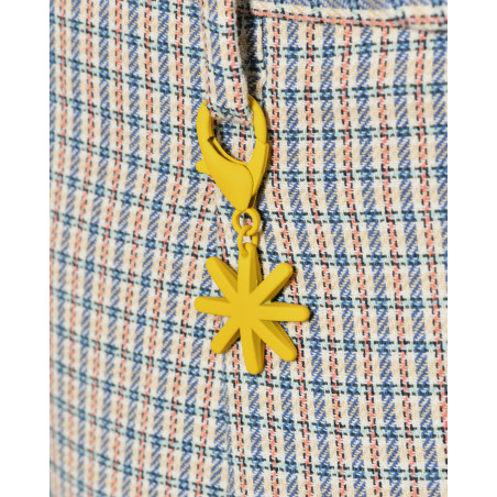 Pantalon à petits carreaux bleu Manuel Ritz