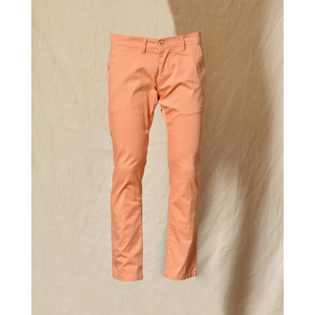 Pantalon chino corail en coton Centoquattro