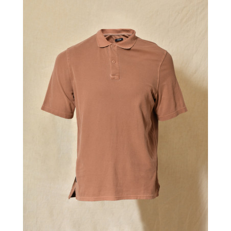 Polo en coton terracotta Keeling