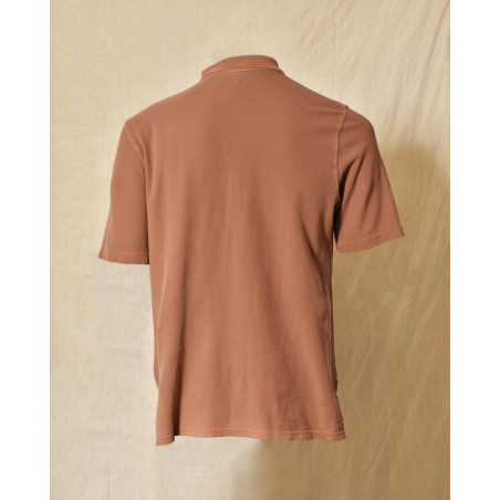 Polo en coton terracotta Keeling