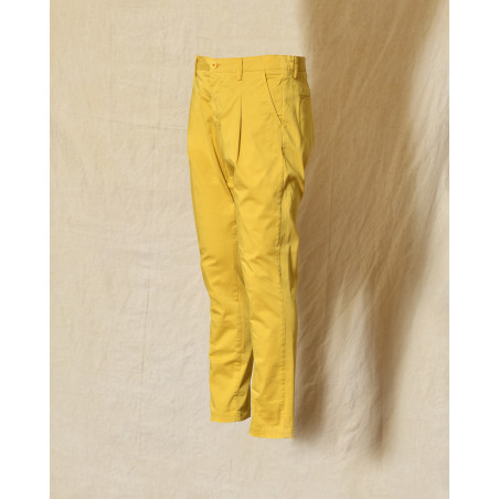 Pantalon chino jaune en coton Centoquattro