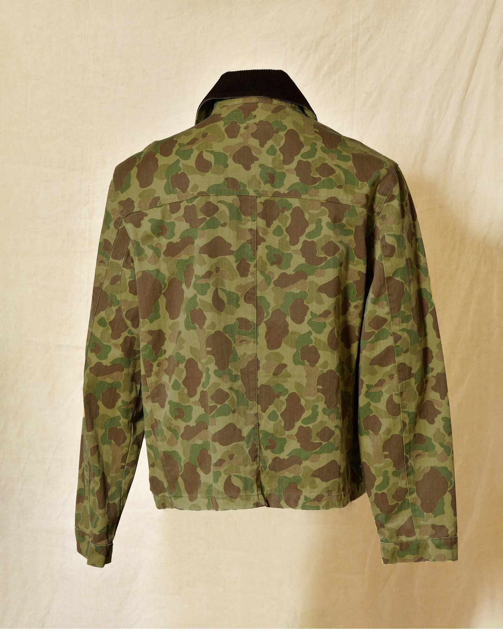 Veste camouflage à col en velours côtelé Front Street