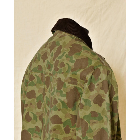 Veste camouflage à col en velours côtelé Front Street