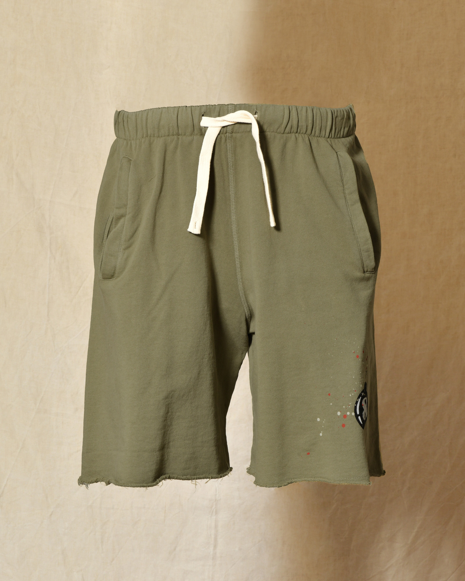 Short de survêtement kaki Front Street