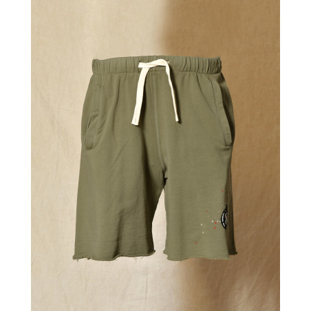 Short de survêtement kaki Front Street