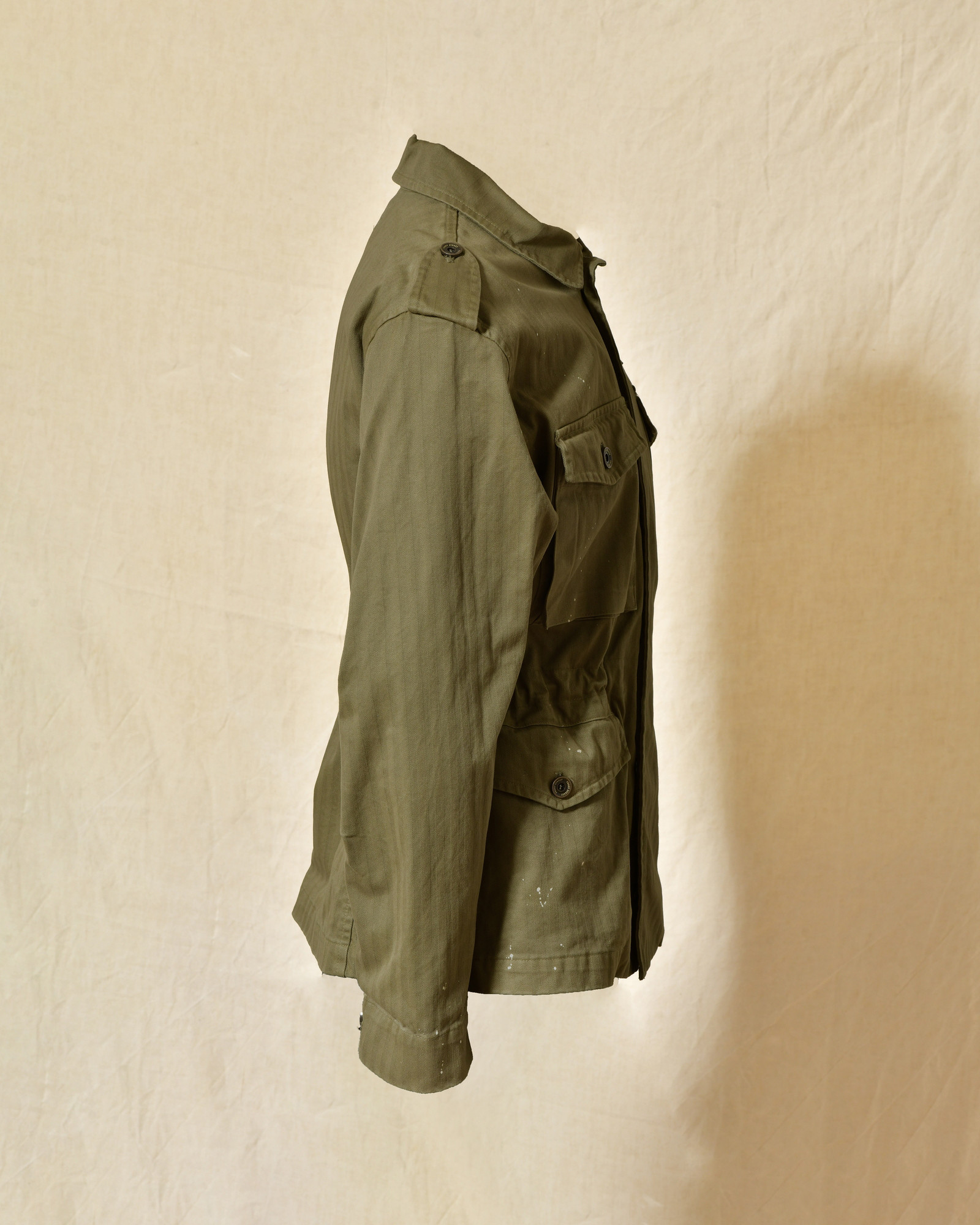Veste saharienne kaki à poches plaquées Front Street