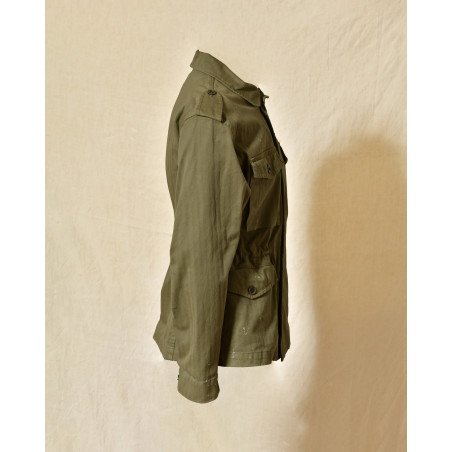 Veste saharienne kaki à poches plaquées Front Street