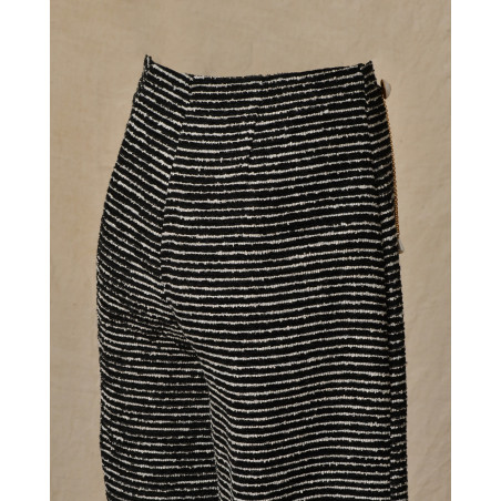 Pantalon en tweed et chaîne dorée Edward Achour