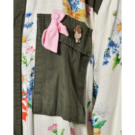 Robe chemise en lin à imprimés floraux Front Street