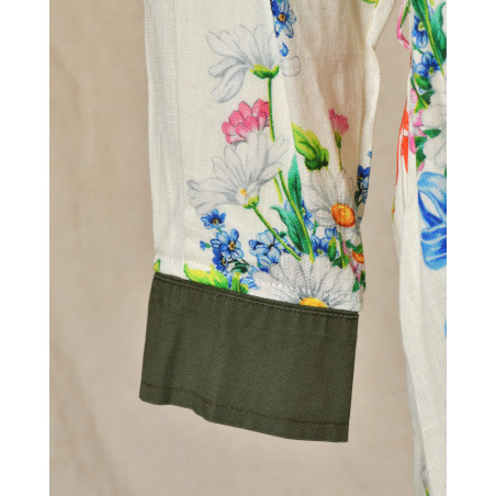 Robe chemise en lin à imprimés floraux Front Street