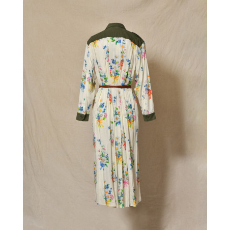 Robe chemise en lin à imprimés floraux Front Street
