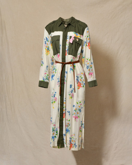 Robe chemise en lin à imprimés floraux Front Street