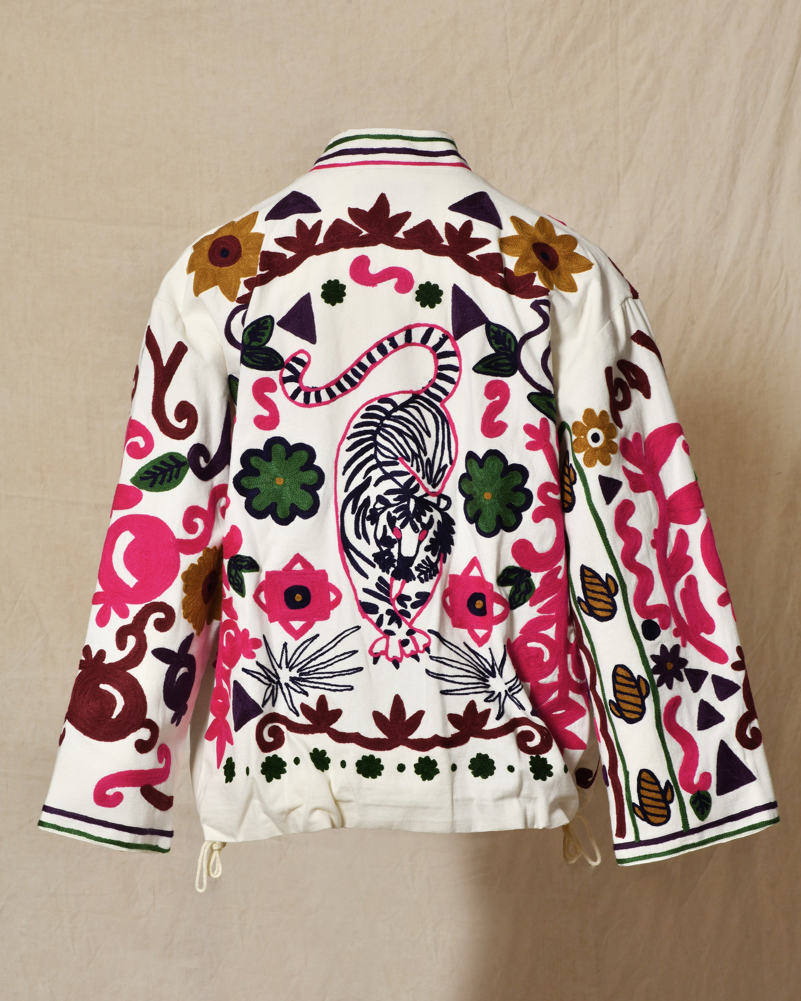 Blouson bomber blanc à imprimés floraux Front Street