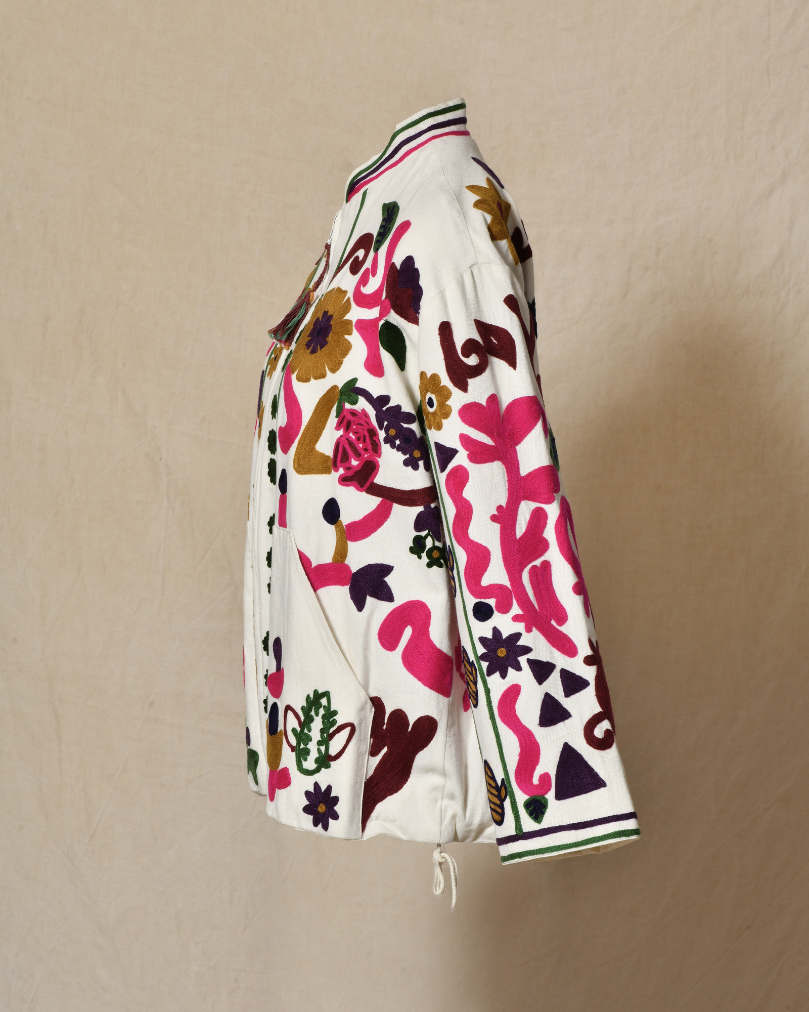 Blouson bomber blanc à imprimés floraux Front Street