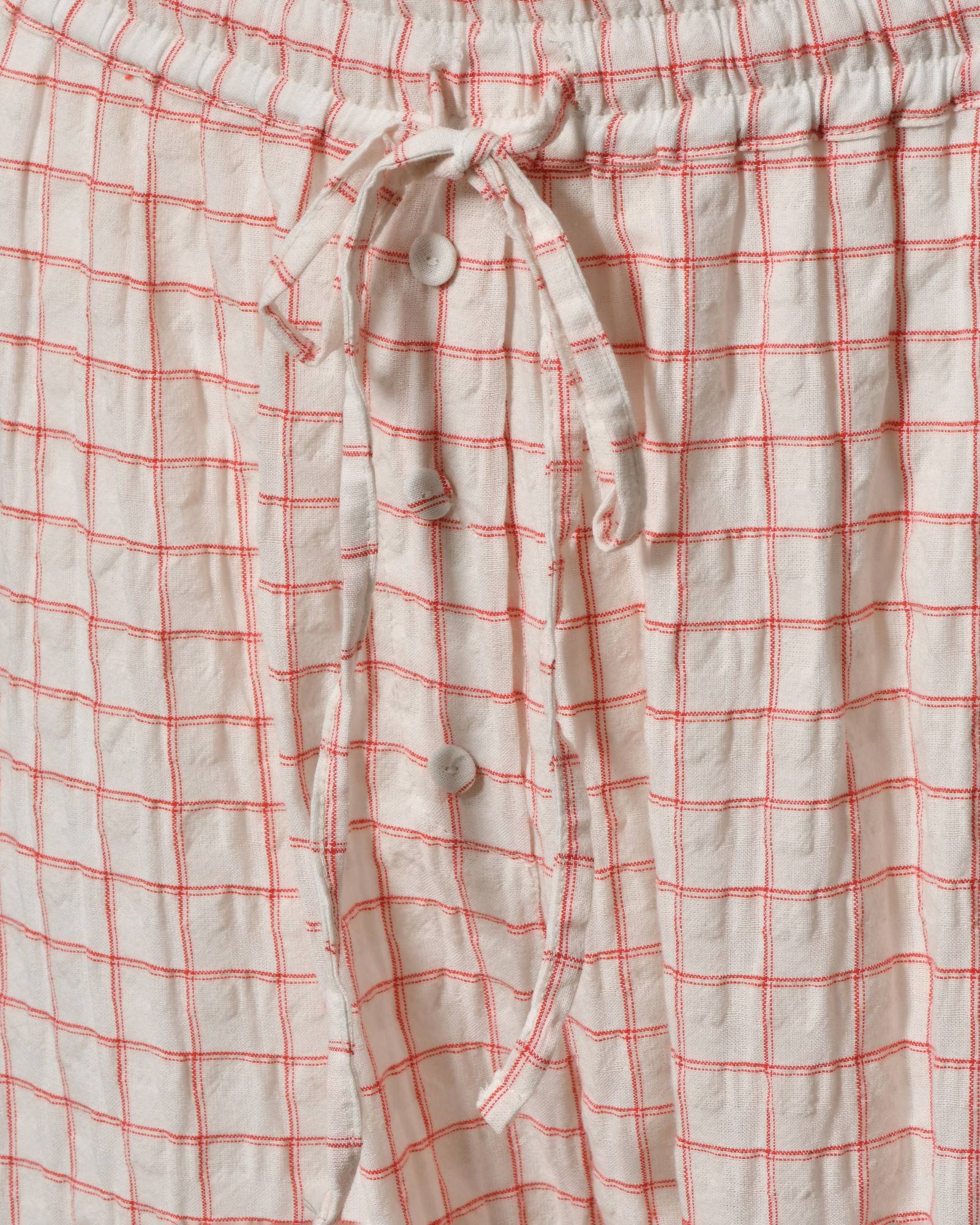 Pantalon en coton à carreaux à broderies florales Front Street