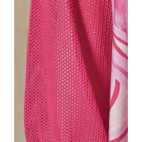Robe en coton rose à motifs floraux She'so