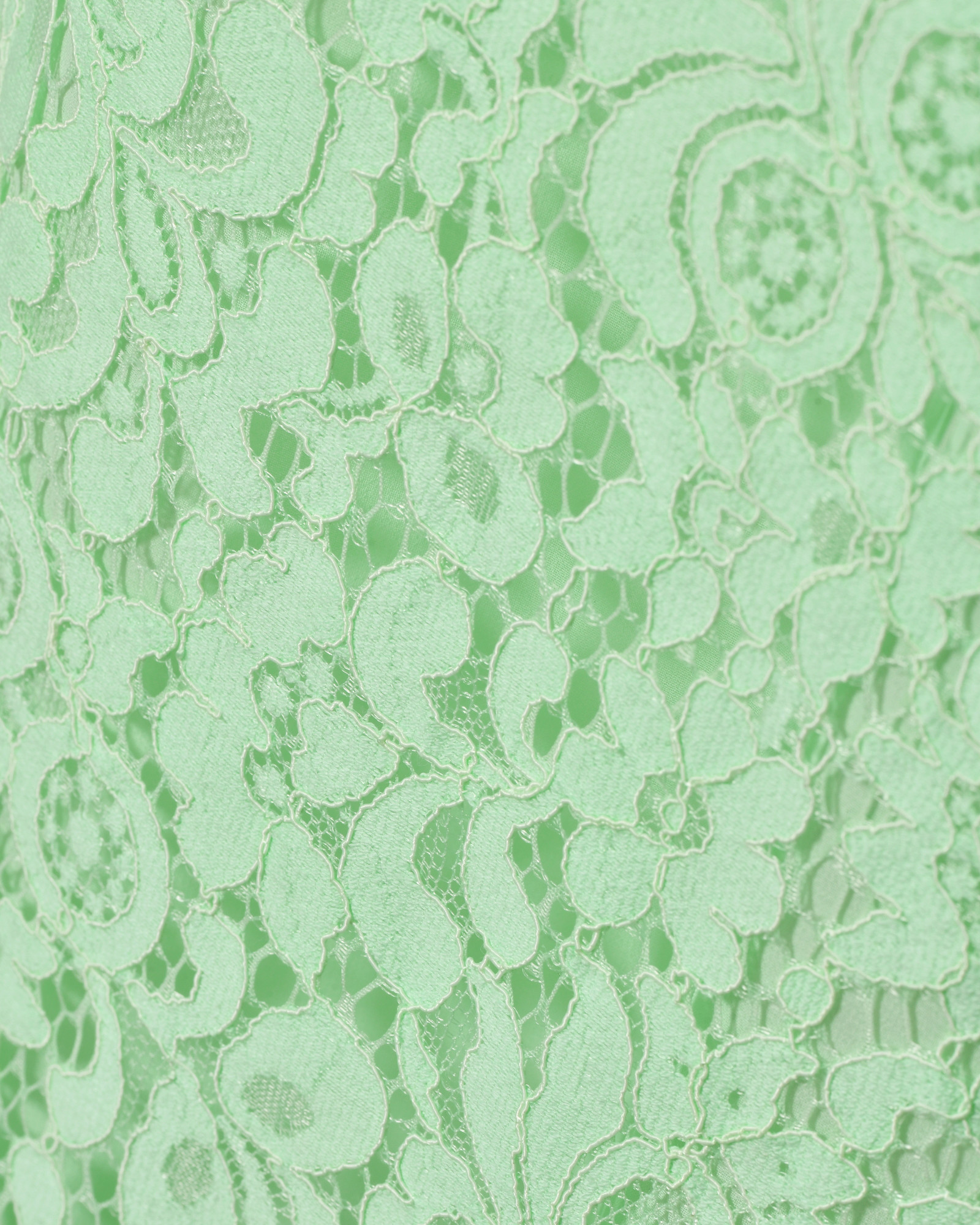 Robe en dentelle plissée verte Edward Achour