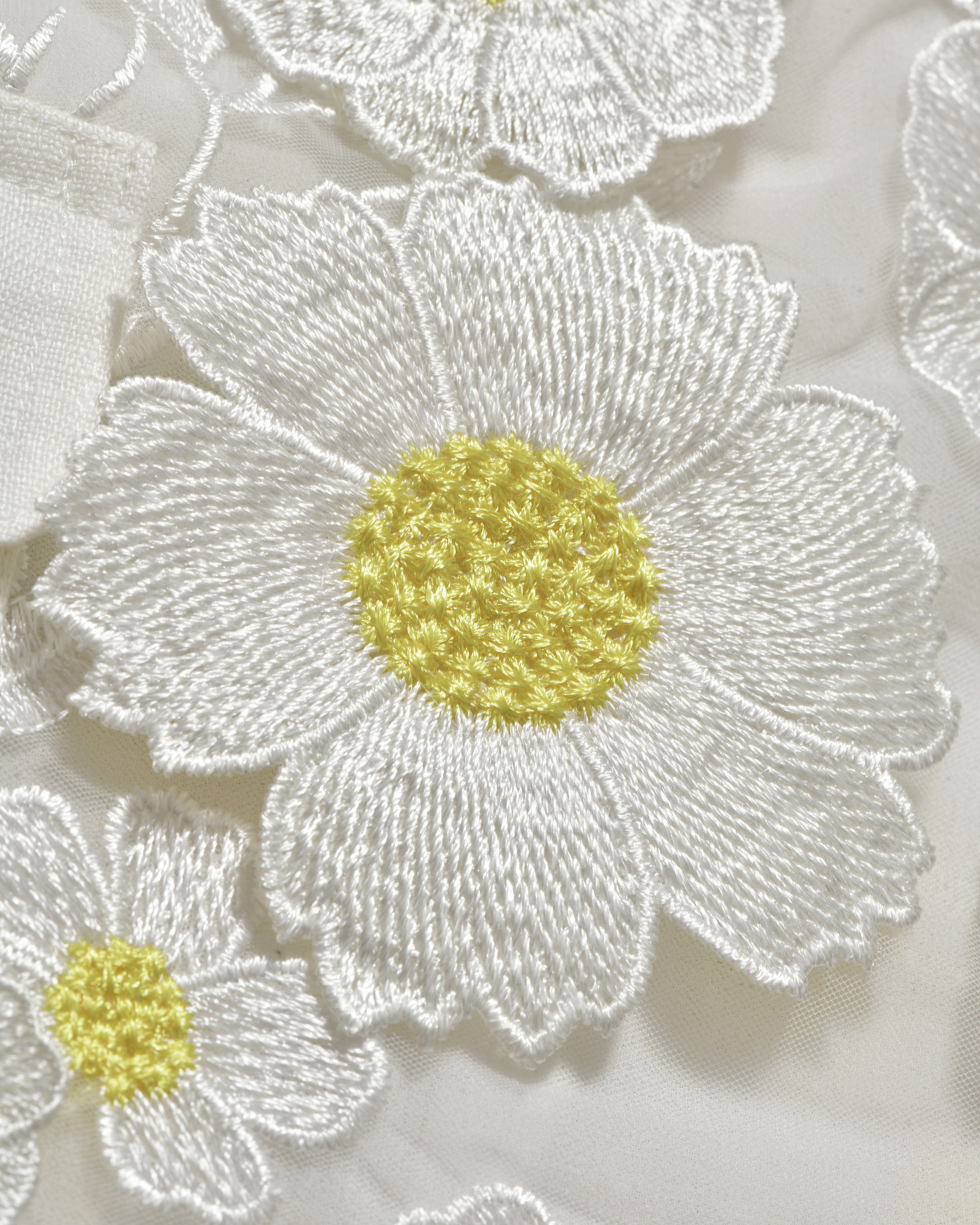 Top blanc à broderie floral Edward Achour