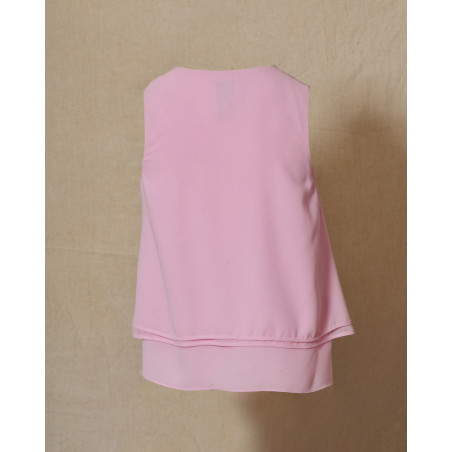 Top fluide rose à nœud décoratif Edward Achour