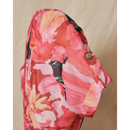 Robe patineuse à imprimés floraux multicolores Edward Achour