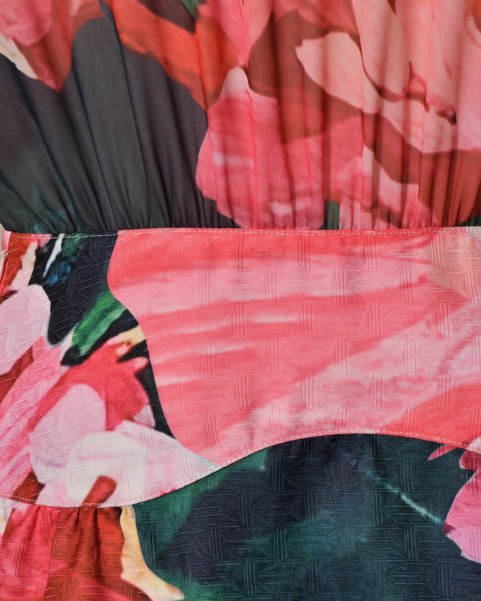 Robe patineuse à imprimés floraux multicolores Edward Achour