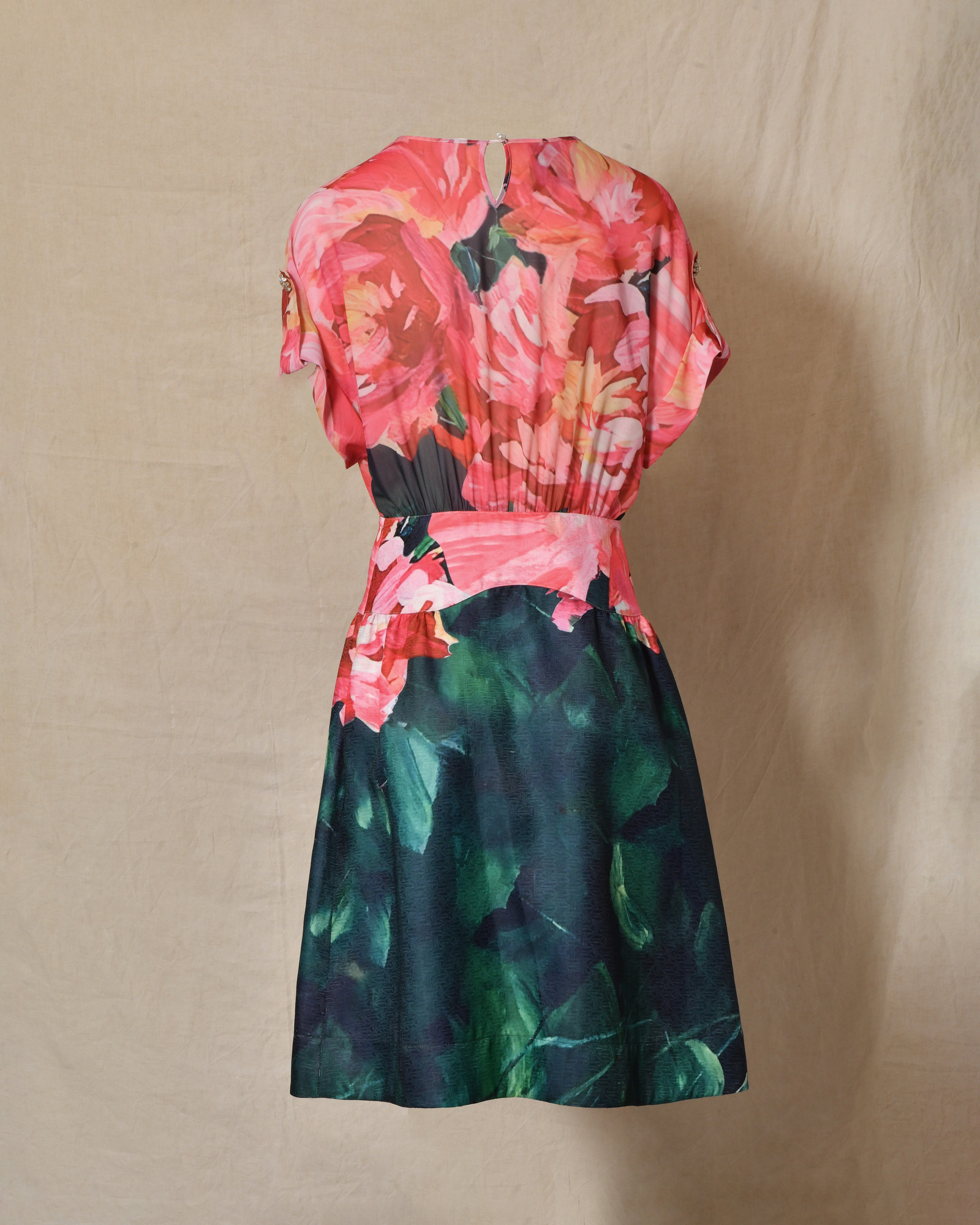 Robe patineuse à imprimés floraux multicolores Edward Achour