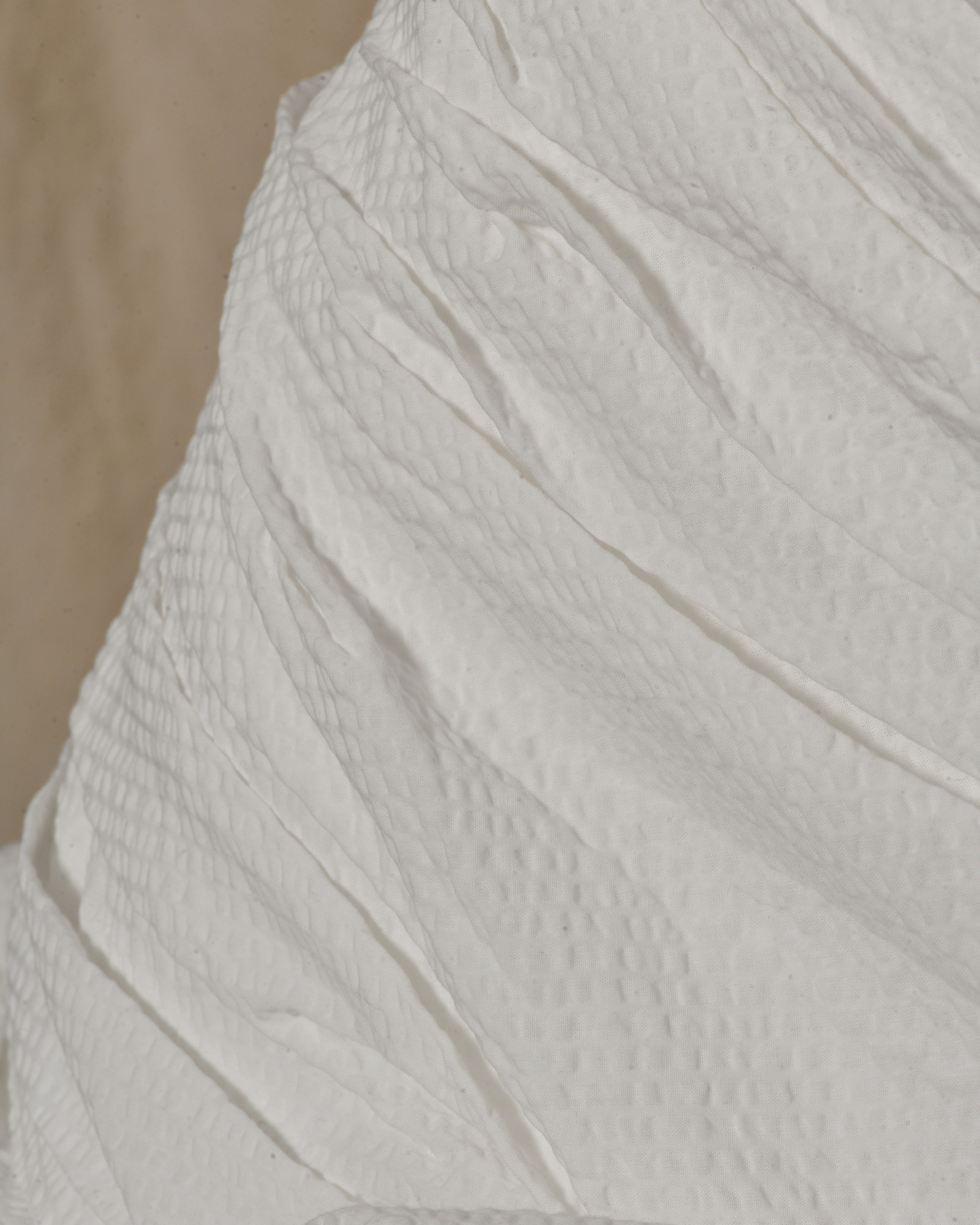 Jupe asymétrique froncé blanche Edward Achour