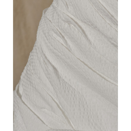 Jupe asymétrique froncé blanche Edward Achour