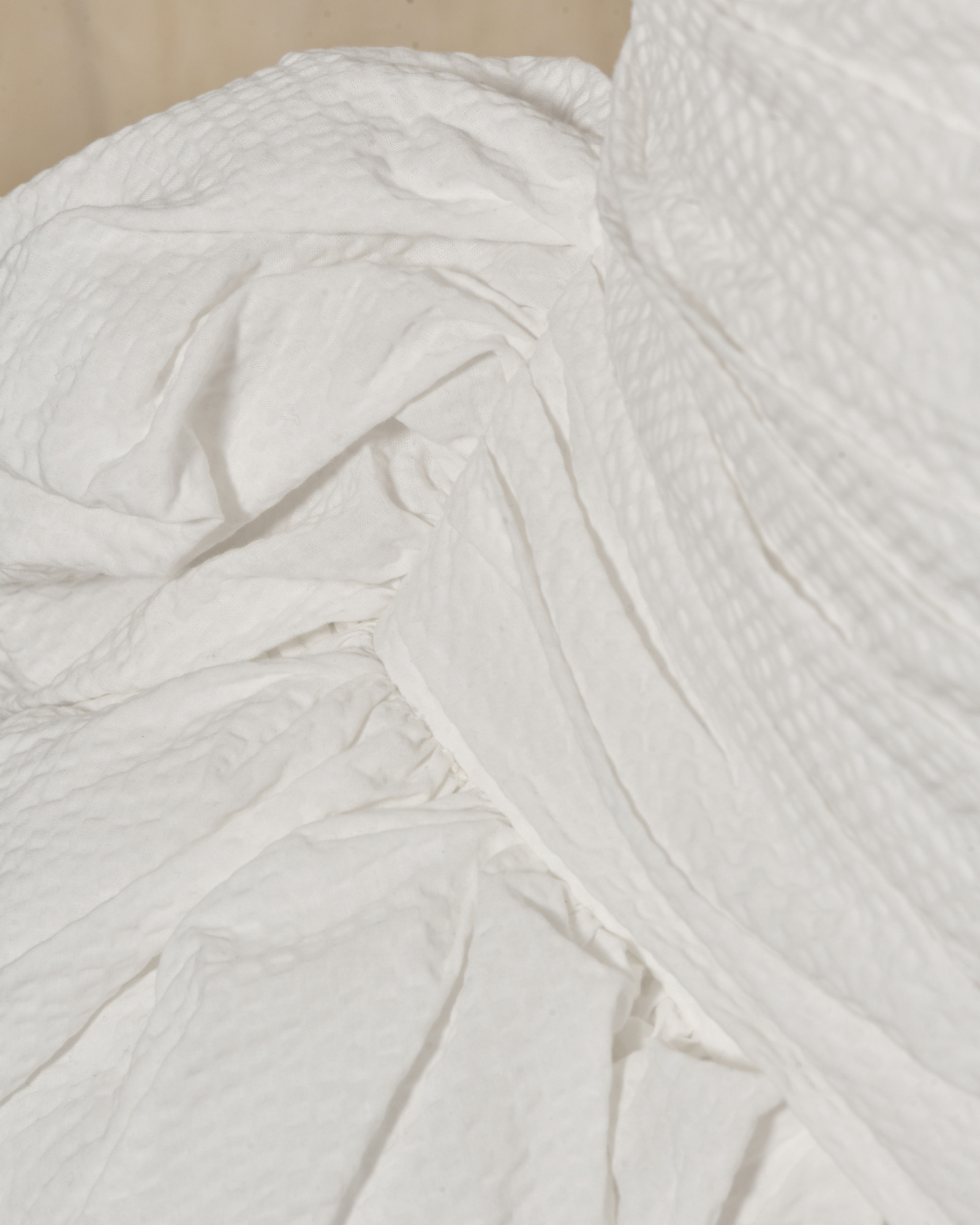 Jupe asymétrique froncé blanche Edward Achour