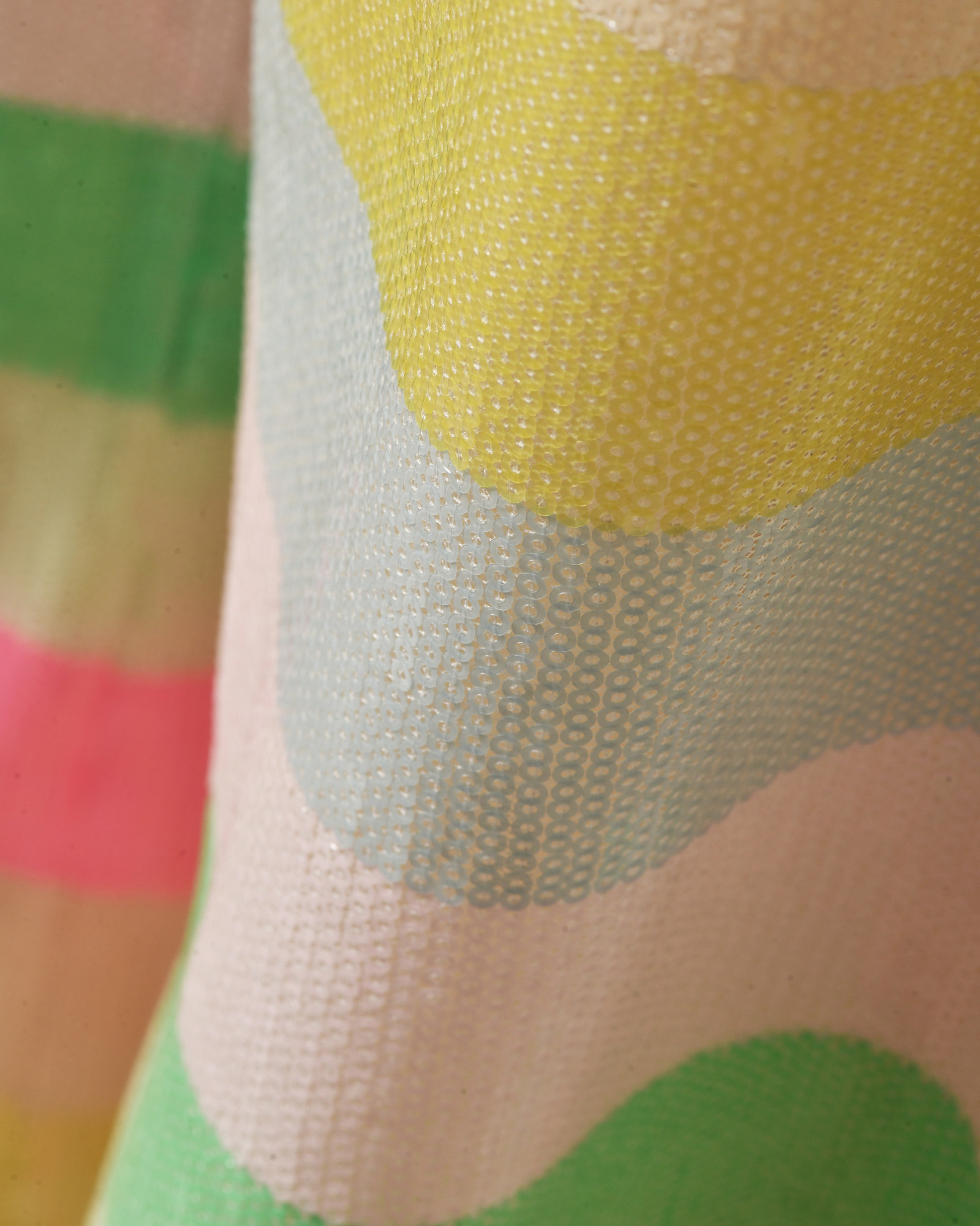 Pantalon en sequins à rayures multicolores Edward Achour