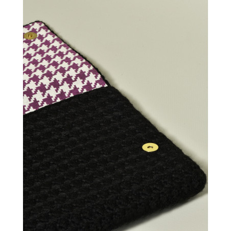 Pochette en crochet noir La Milanesa