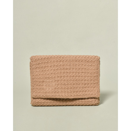 Pochette en crochet beige La Milanesa