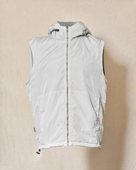 Veste coupe vent réversible à capuche gris clair Keeling