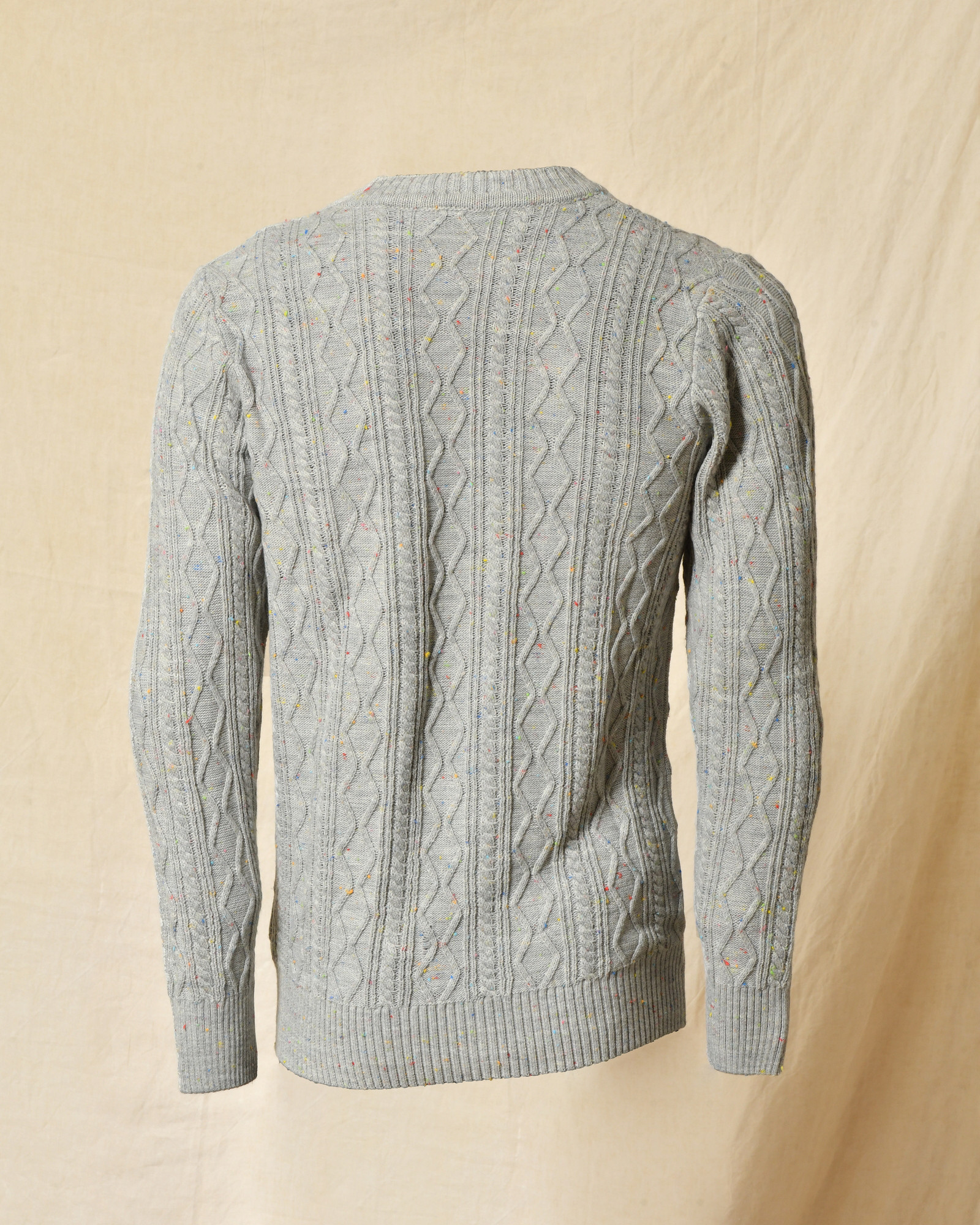 Pull en maille torsadée gris chiné Daniele Alessandrini