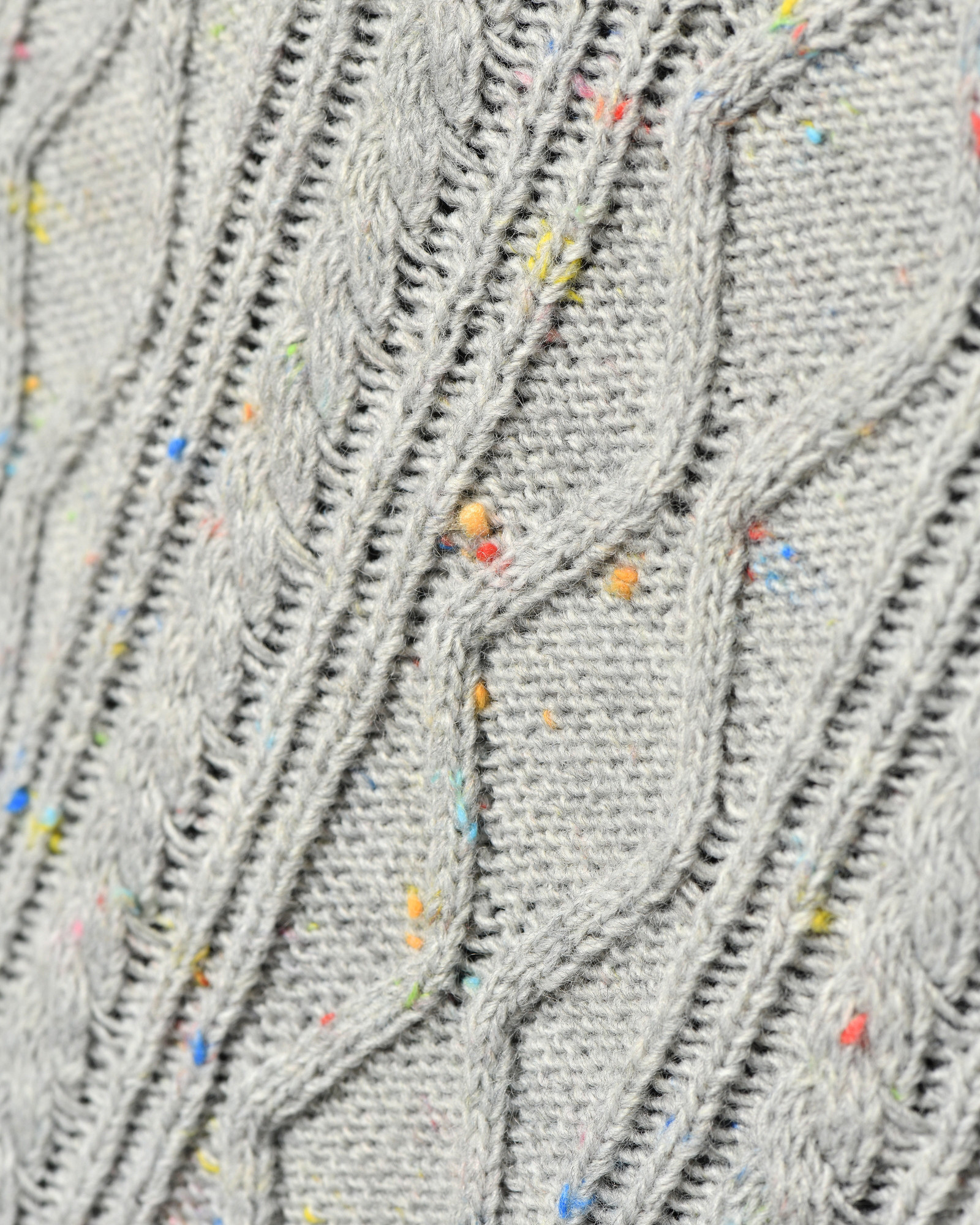 Pull en maille torsadée gris chiné Daniele Alessandrini