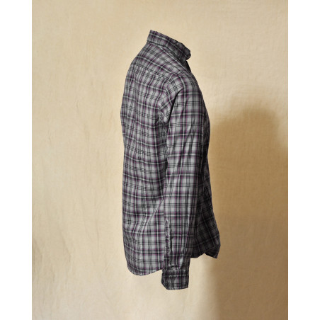 Chemise à carreaux gris et rose Ploumanac'h
