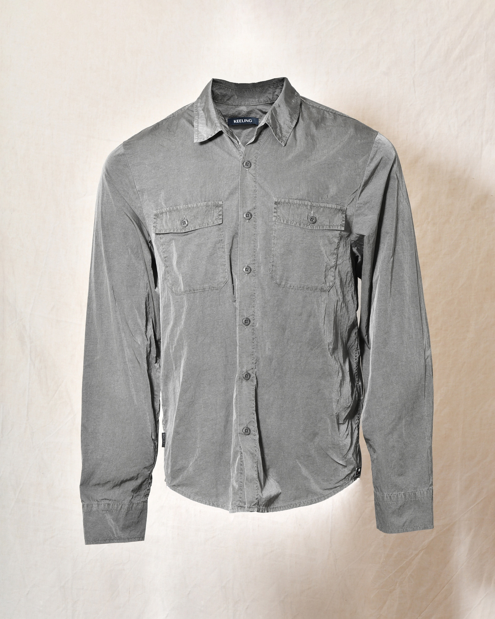 Chemise grise effet froissé Keeling
