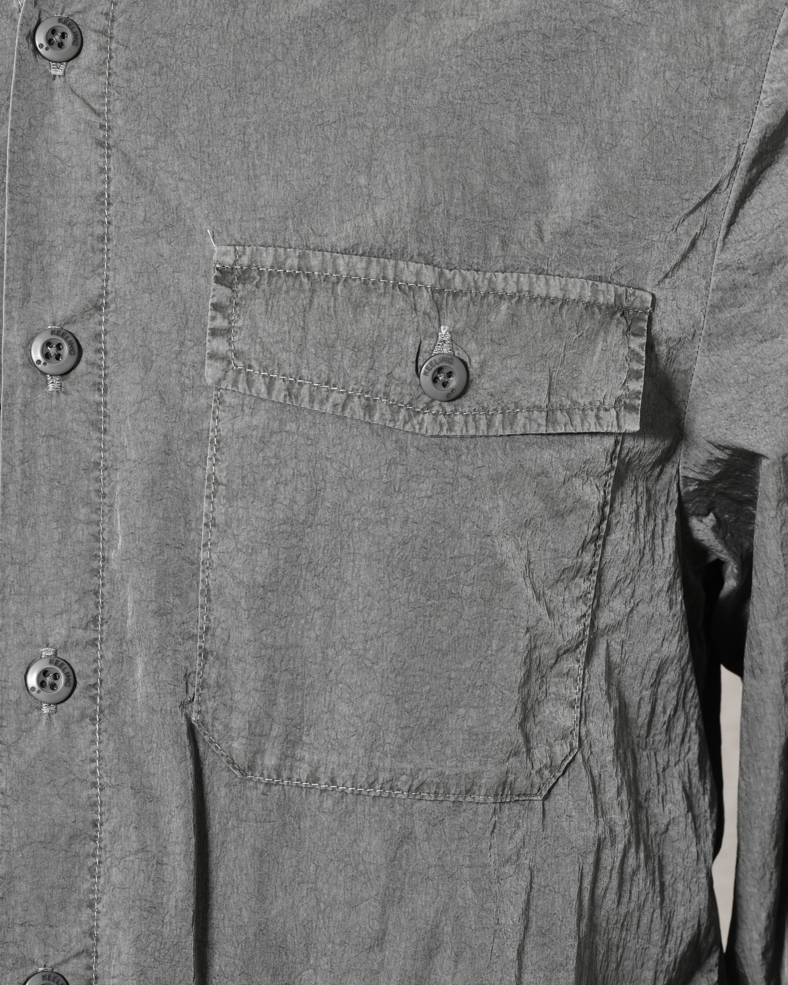 Chemise grise effet froissé Keeling