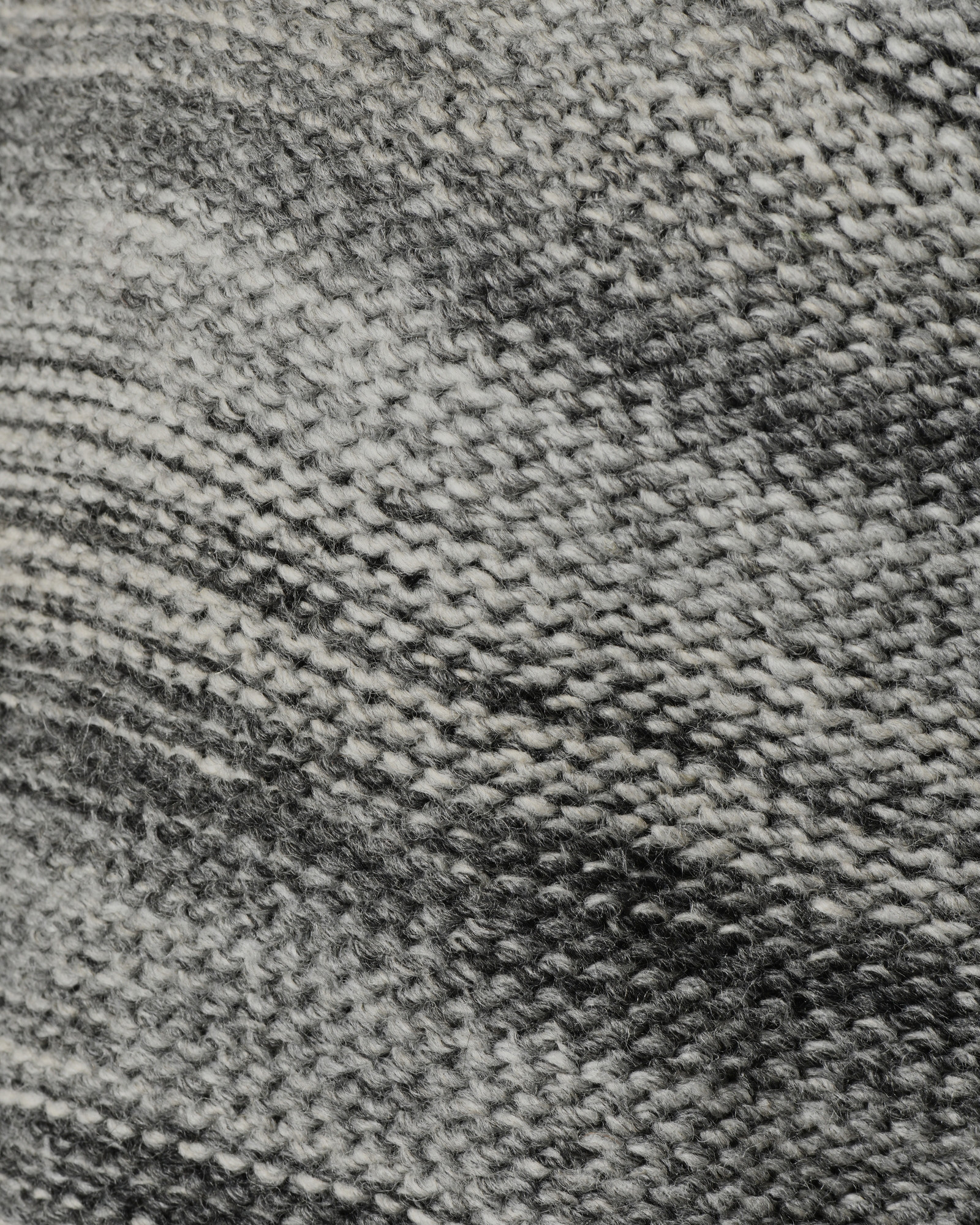 Pull gris chiné à col montant et rayures Daniele Alessandrini