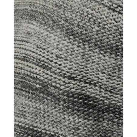 Pull gris chiné à col montant et rayures Daniele Alessandrini