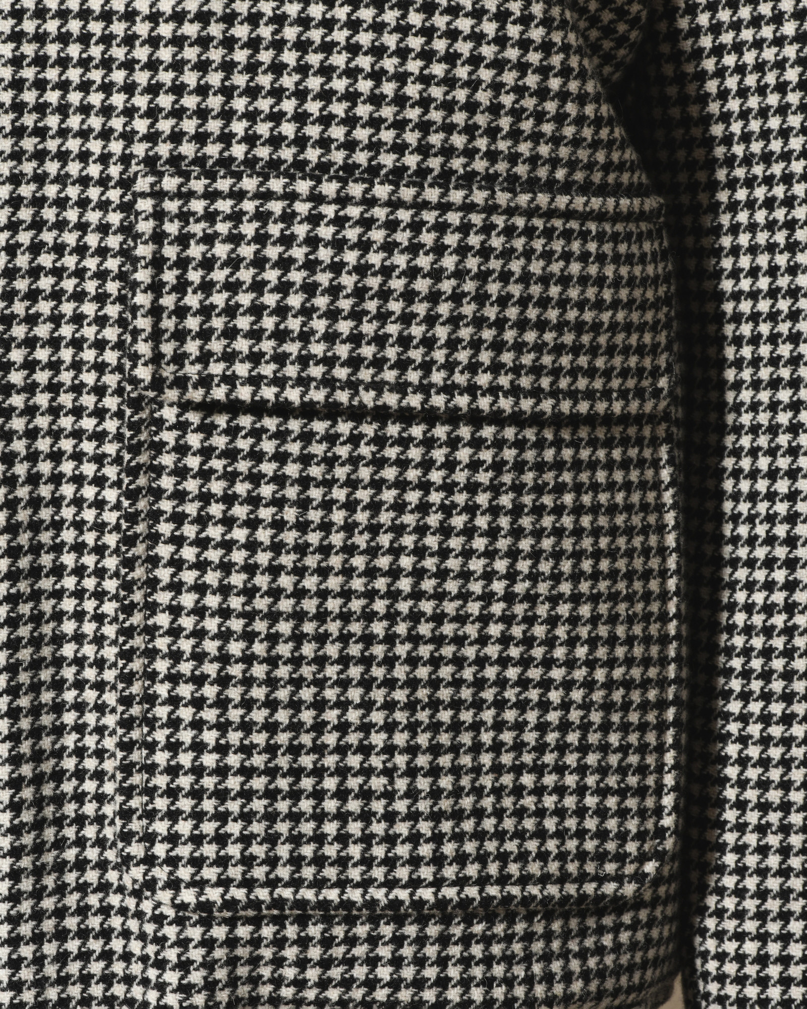 Manteau noir et blanc à motif pied-de-poule Maison Lener