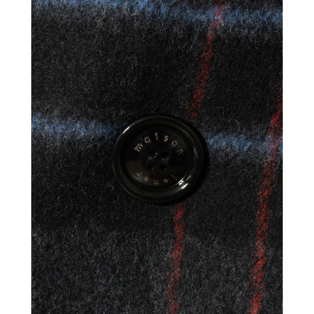 Manteau court à carreaux noir Maison Lener