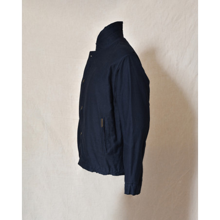 Blouson bomber à col côtelé bleu Front Street