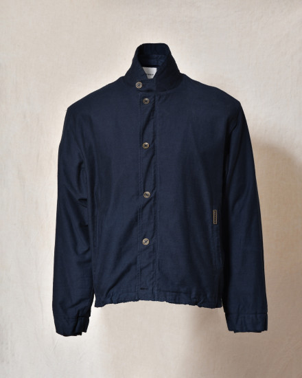 Blouson bomber à col côtelé bleu Front Street