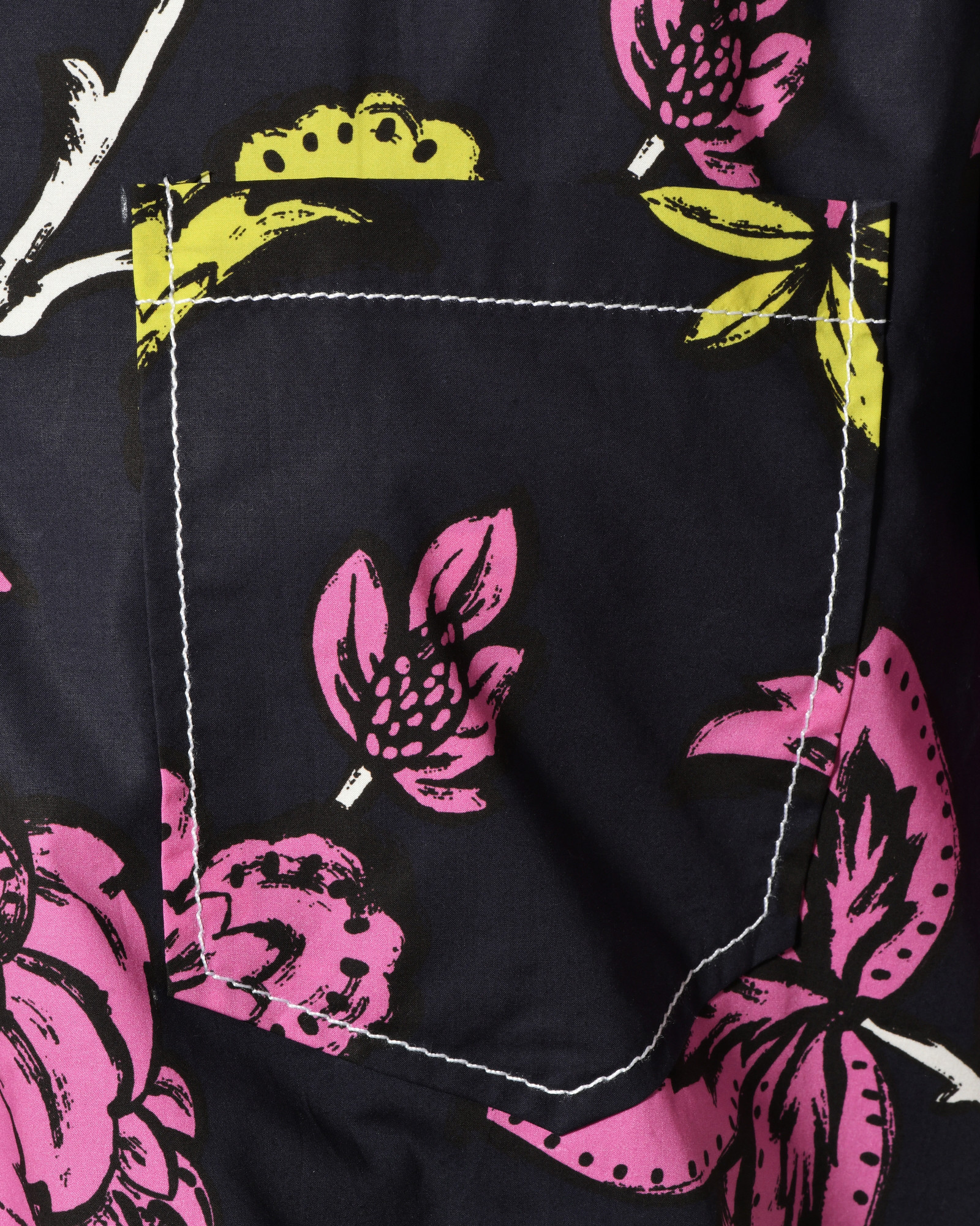 Chemise bleu marine à imprimé floral Parosh