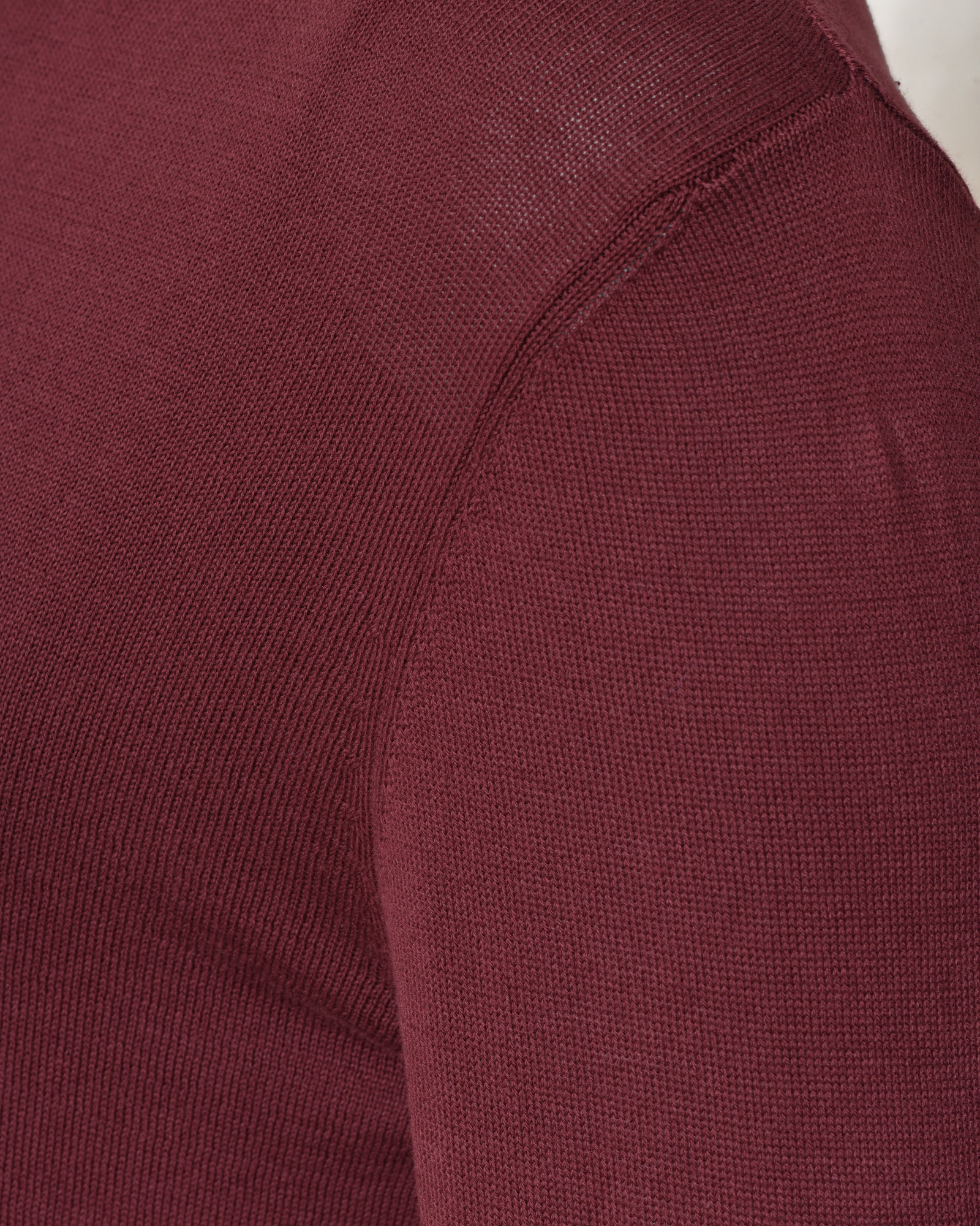 Pull bordeaux à col contrasté Editions M.R