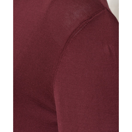 Pull bordeaux à col contrasté Editions M.R