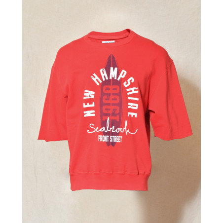 T-shirt manches courtes à imprimé rouge Front Street